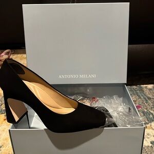 Antonio Melani Ellery Suede Flared Heel Pumps